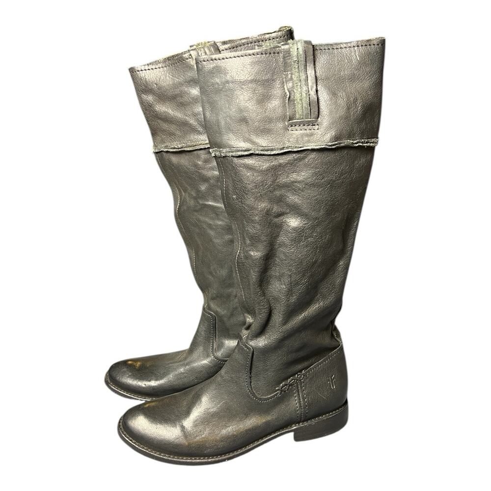 Frye Womens Shirley‎ Artisan Black Leather Riding Tall Equestrian Boots 6.5B